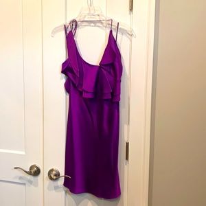 Halston Orchid Ruffle Dress
